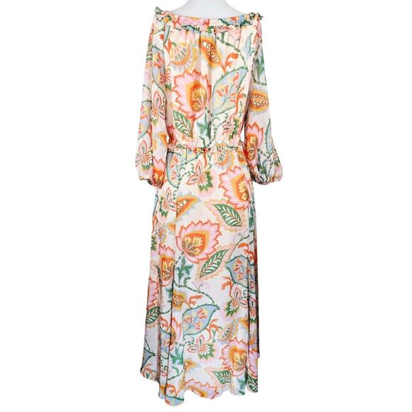 1 State STUNNING Floral Leaf Vacation Bohemial Festival Women's Maxi Dress M NWT - Picture 4 of 6